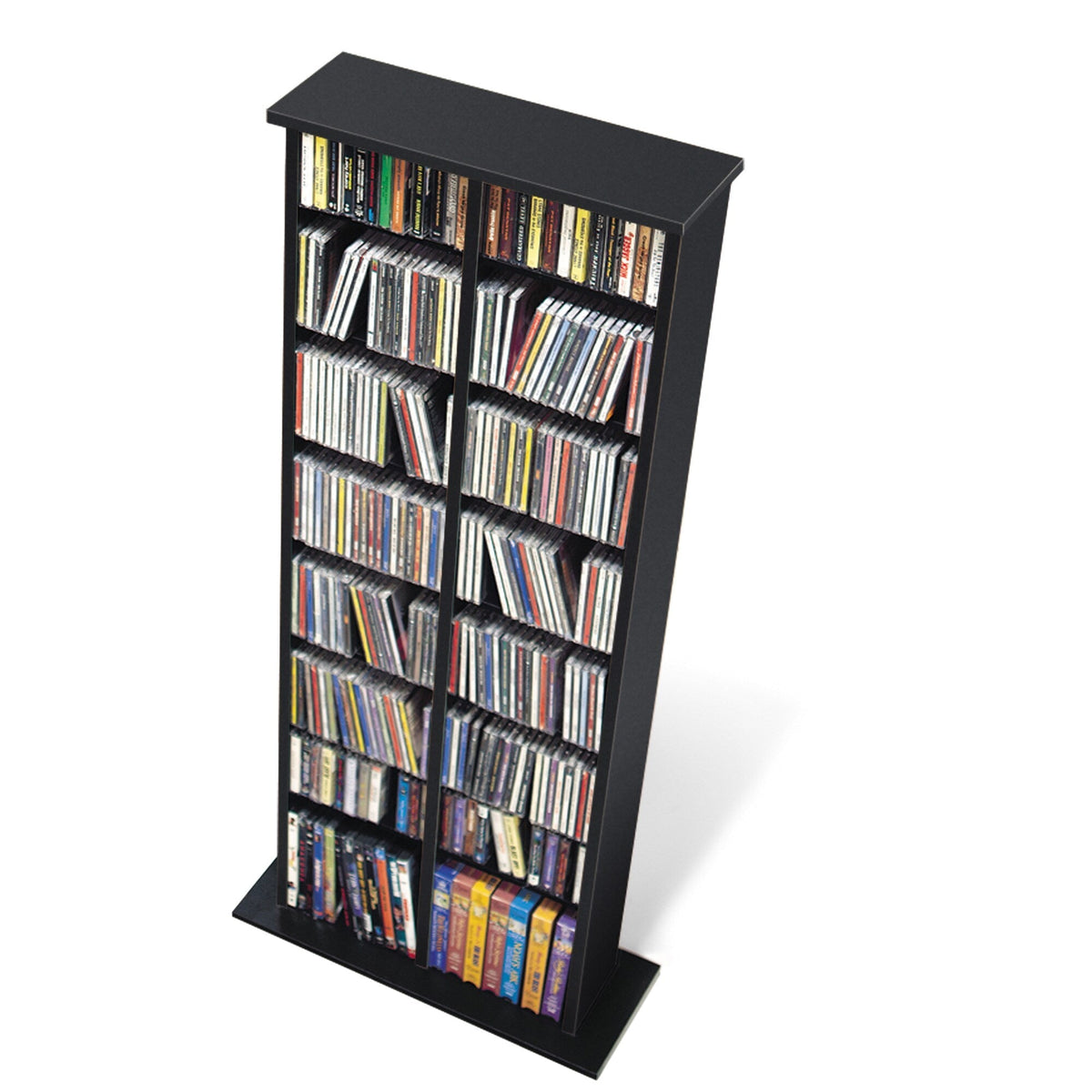 Prepac Media Storage Black Transitional Particleboard Media Cabinet