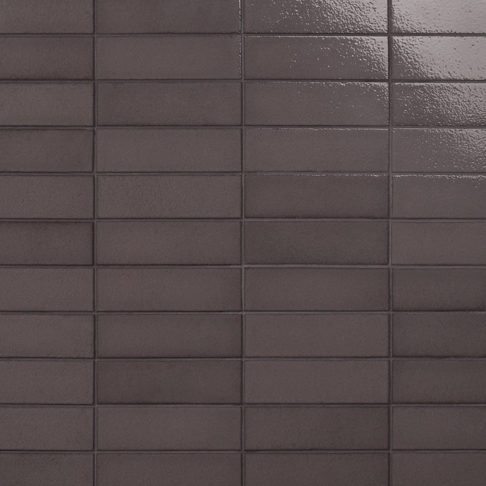 Artmore Tile ColorBrick Pebble Gray 2-in x 8-in Glossy Natural stone Basalt Encaustic Floor and Wall Tile product image