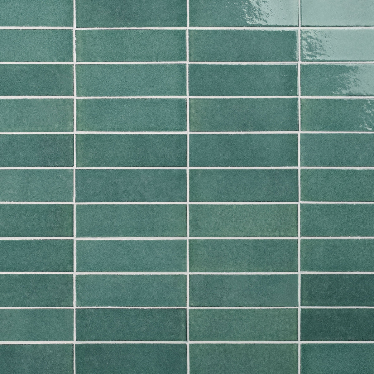 Artmore Tile ColorBrick Jade 2-in x 8-in Glossy Natural stone Basalt Encaustic Floor and Wall Tile product image