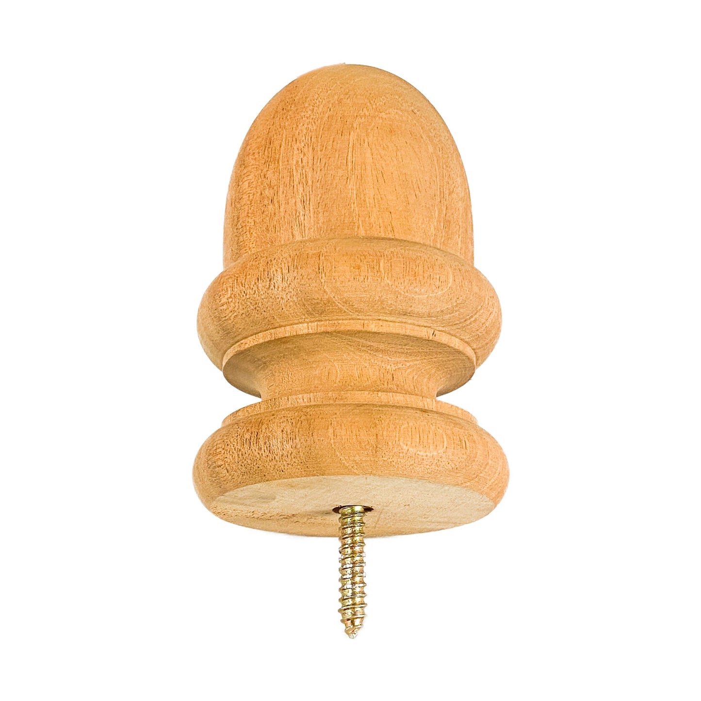 PERMAKAP 4-in x 4-in Acorn One-Piece Sanded Wood Mahogany Deck Post Cap
