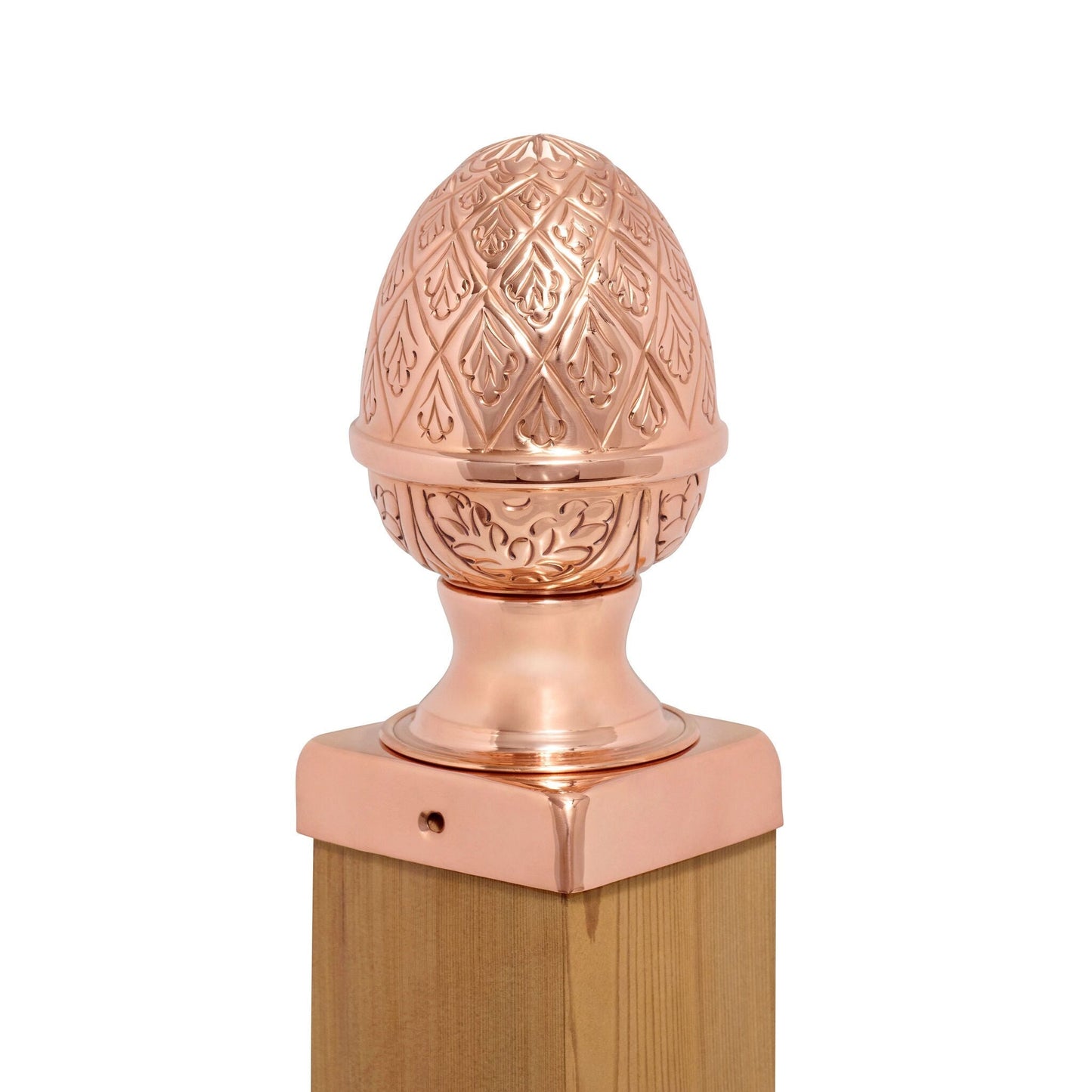 PERMAKAP 4-in x 4-in Pineapple Solid Polished Copper Deck Post Cap
