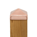 PERMAKAP 4-in x 4-in Pyramid Solid Polished Copper Deck Post Cap