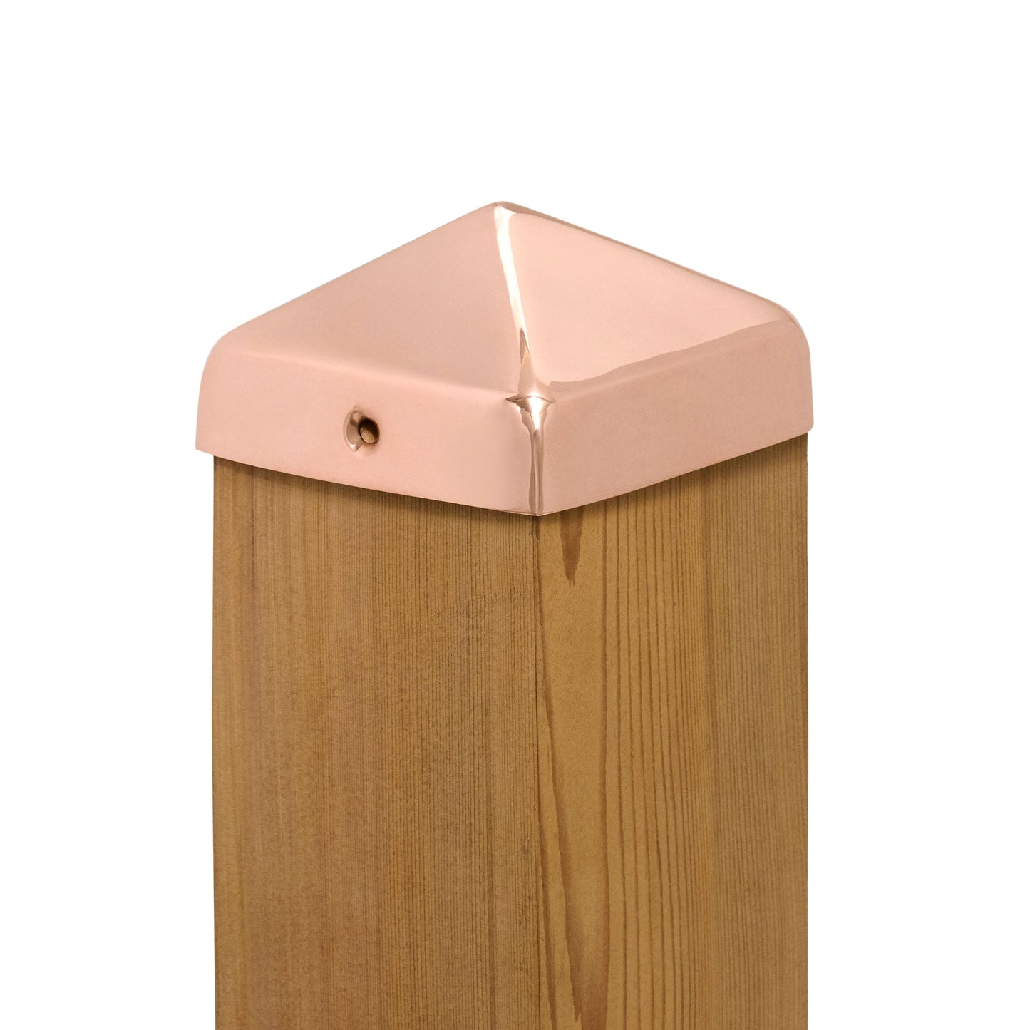 PERMAKAP 5-in x 5-in Pyramid Solid Polished Copper Deck Post Cap