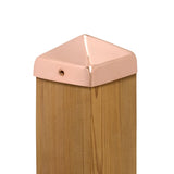 PERMAKAP 4-in x 4-in Pyramid Solid Polished Copper Deck Post Cap