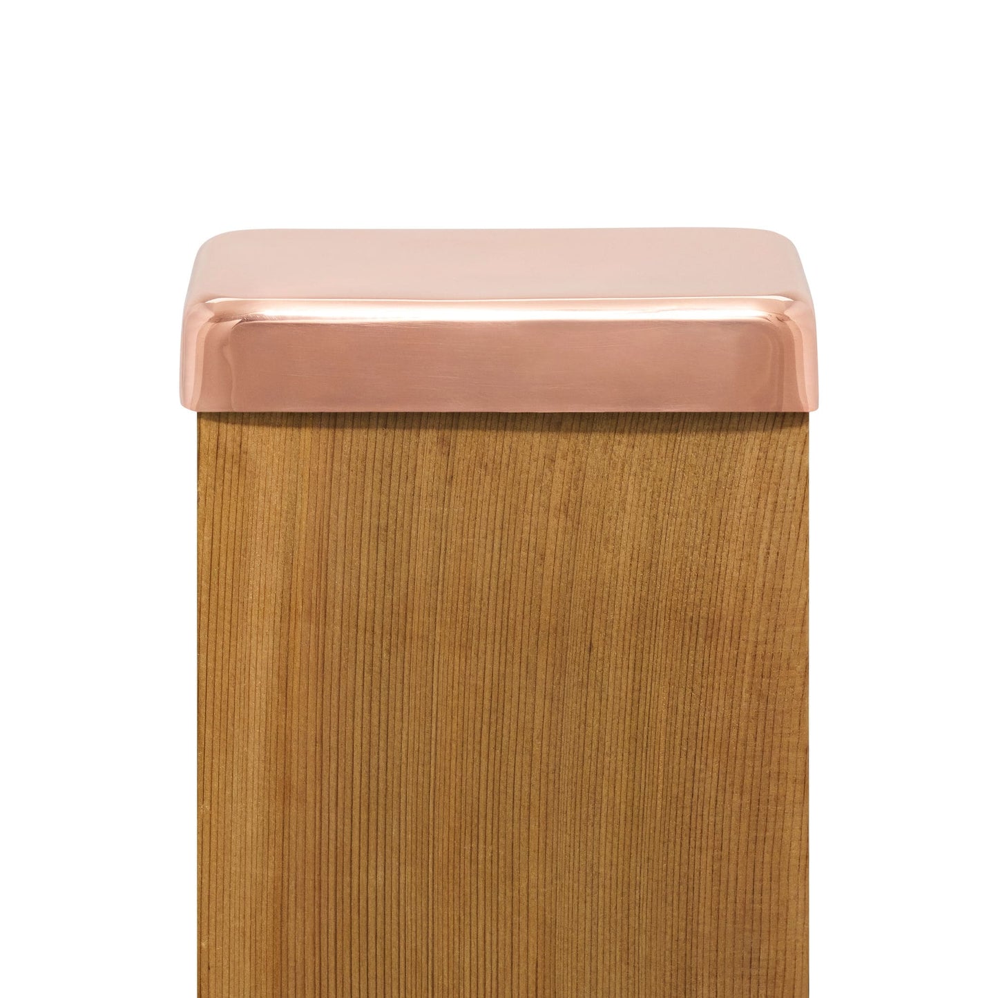 PERMAKAP 4-in x 6-in Flat Top Solid Polished Copper Deck Post Cap