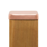 PERMAKAP 4-in x 6-in Flat Top Solid Polished Copper Deck Post Cap