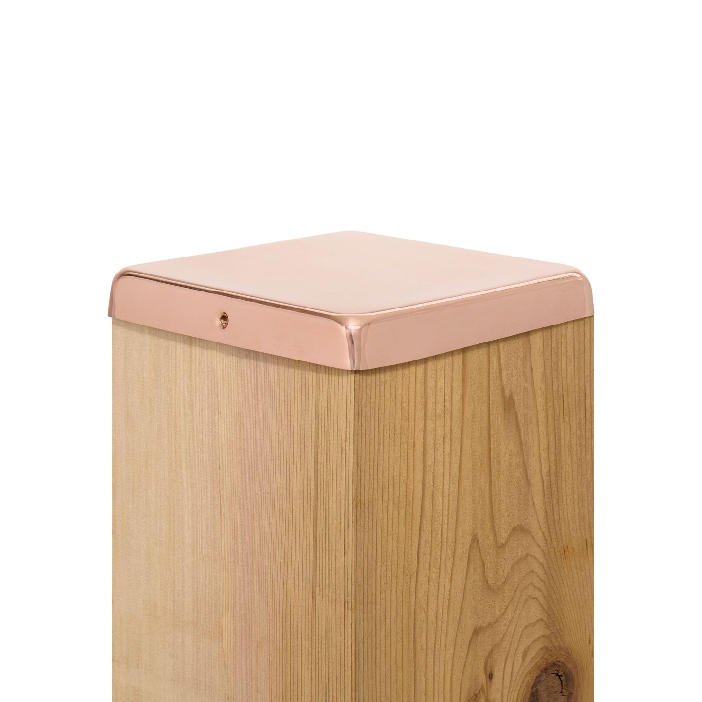 PERMAKAP 8-in x 8-in Flat Top Solid Polished Copper Deck Post Cap