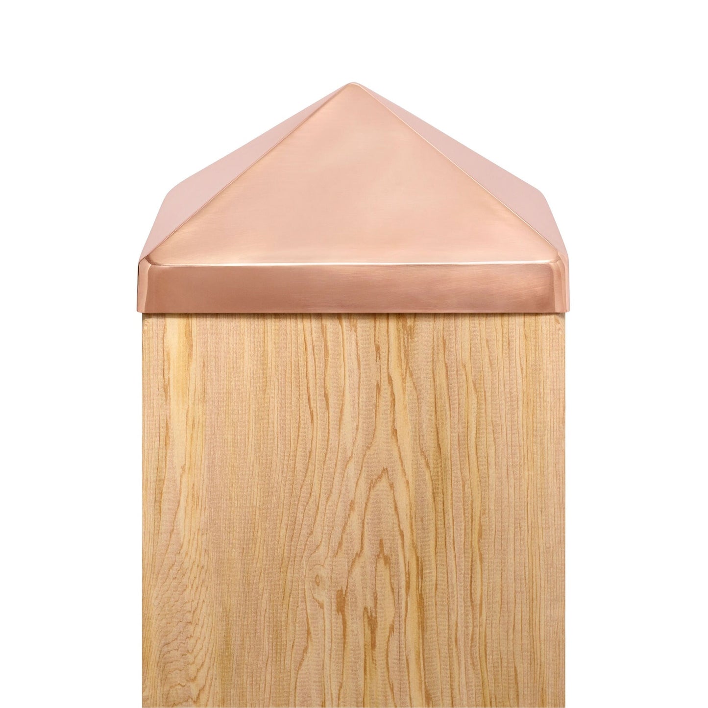 PERMAKAP 8-in x 8-in Pyramid Solid Polished Copper Deck Post Cap