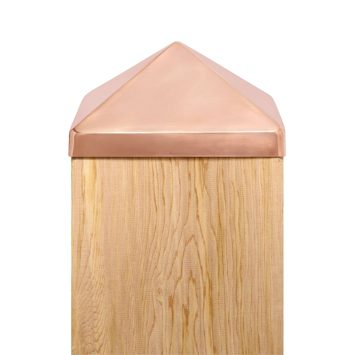 PERMAKAP 8-in x 8-in Pyramid Solid Polished Copper Deck Post Cap