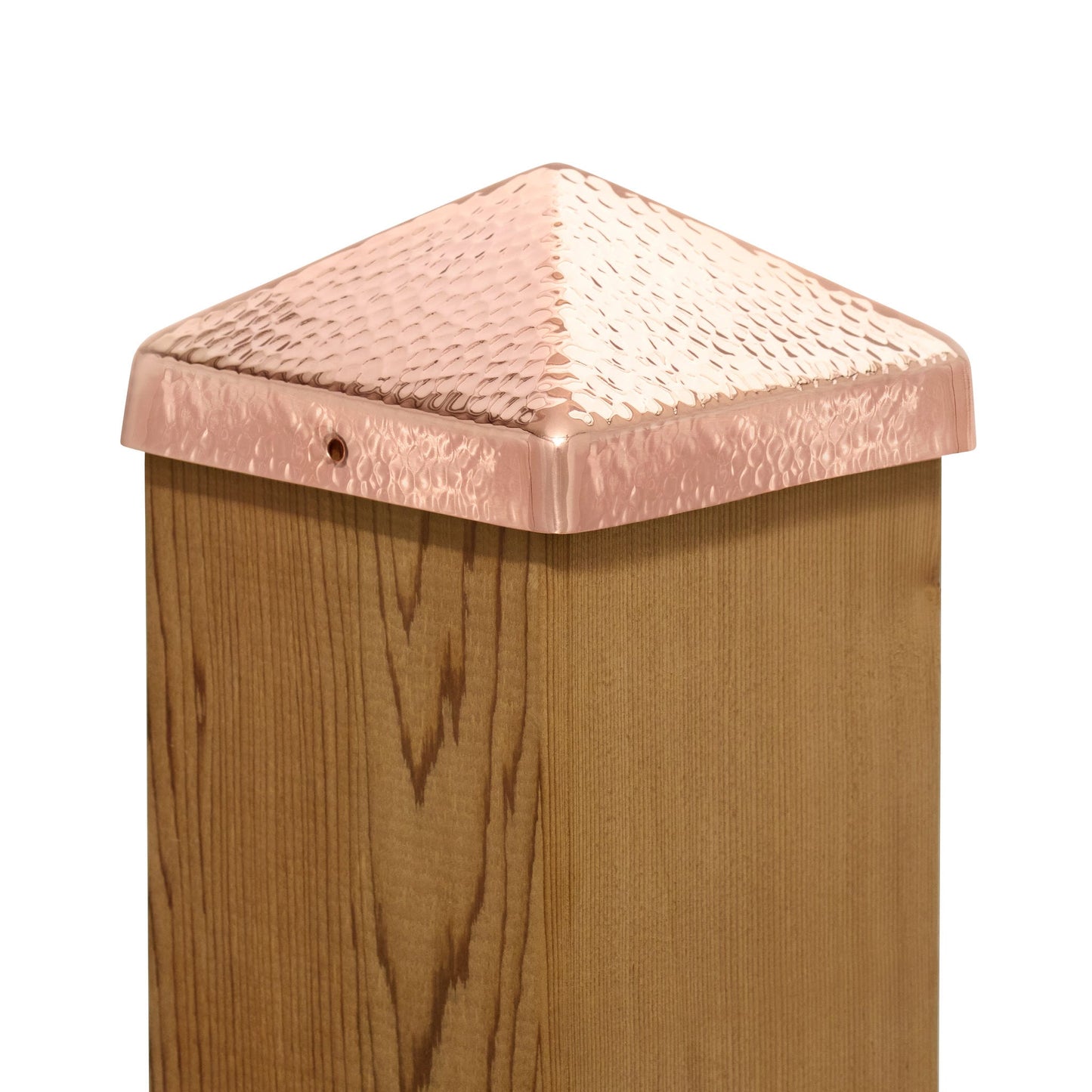 PERMAKAP 6-in x 6-in Pyramid Solid Polished Copper Deck Post Cap