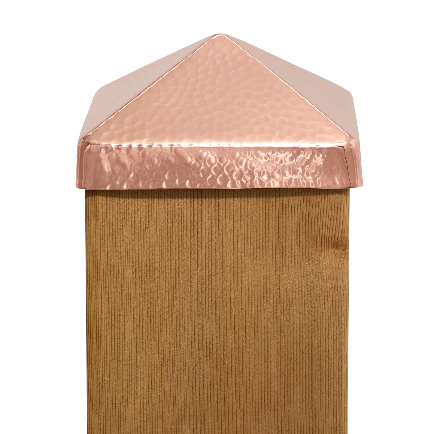 PERMAKAP 6-in x 6-in Pyramid Solid Polished Copper Deck Post Cap