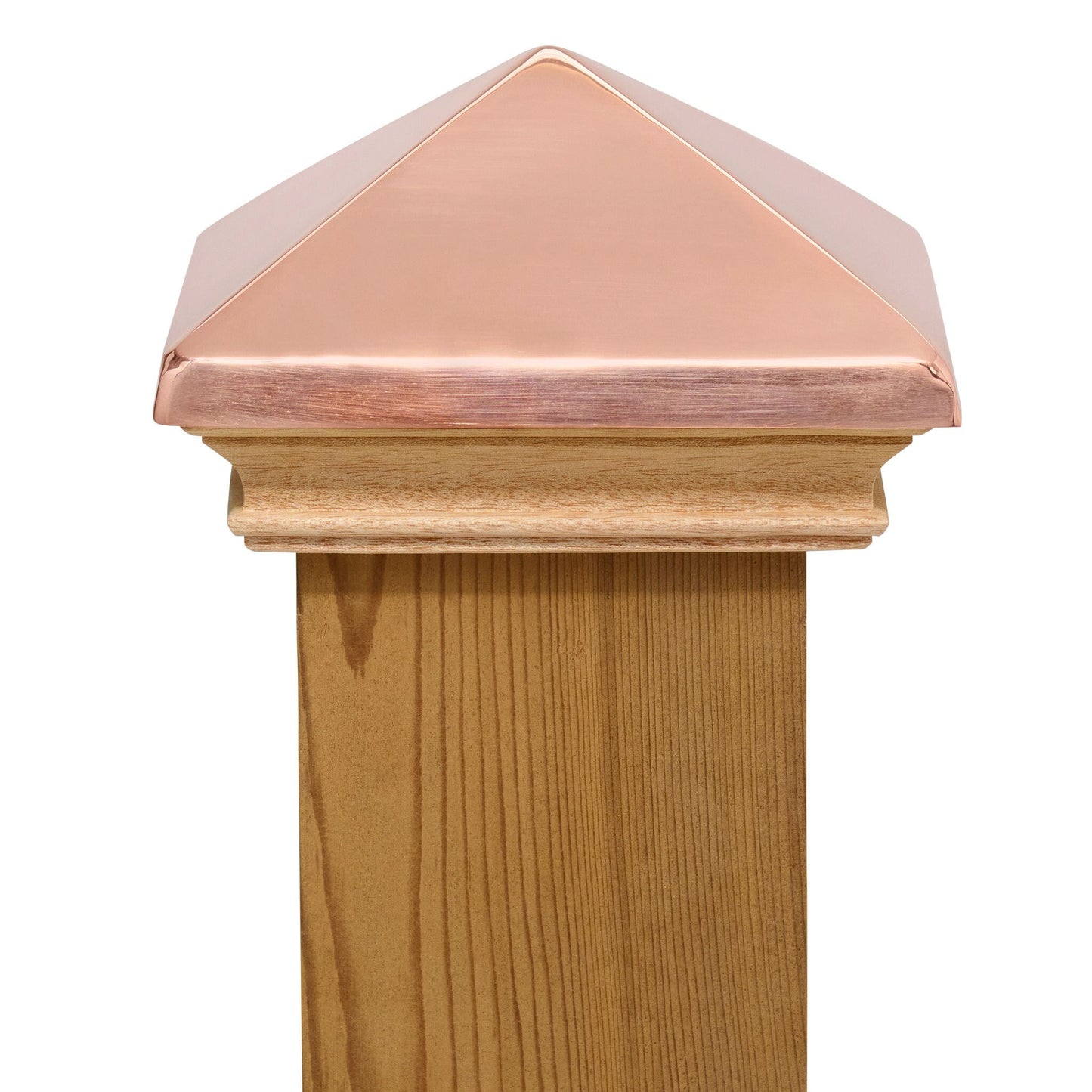PERMAKAP 5-in x 5-in Copper Pyramid Copper Mahogany Deck Post Cap