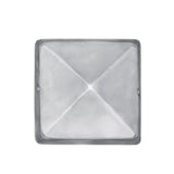 PERMAKAP 4-in x 4-in Pyramid Nautical Grade Polished Stainless Steel Deck Post Cap