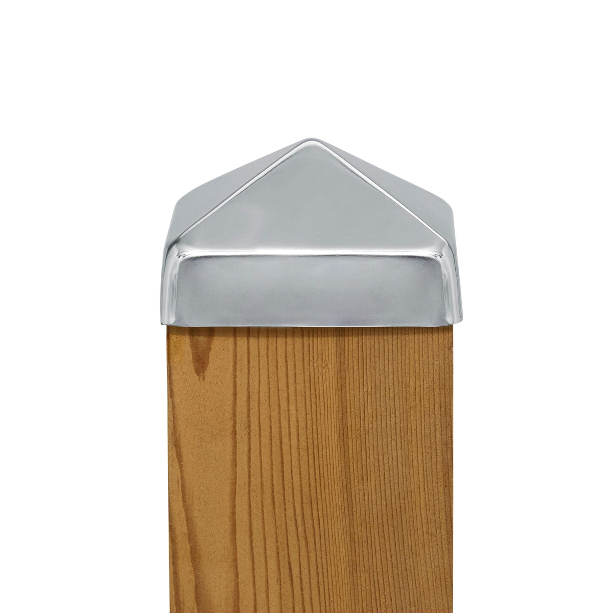 PERMAKAP 4-in x 4-in Pyramid Nautical Grade Polished Stainless Steel Deck Post Cap