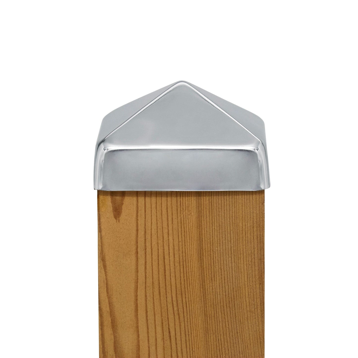 PERMAKAP 4-in x 4-in Pyramid Nautical Grade Polished Stainless Steel Deck Post Cap