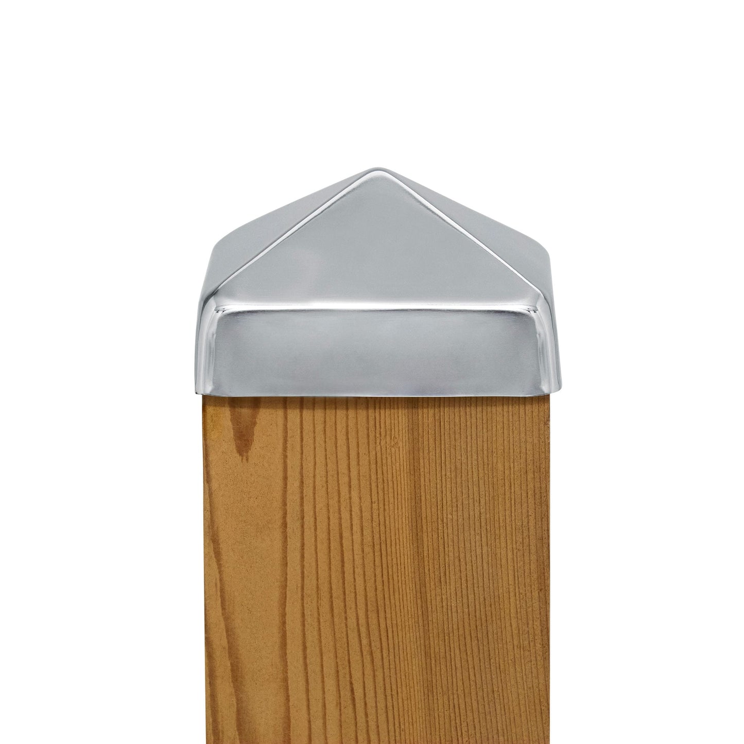 PERMAKAP 4-in x 4-in Pyramid Nautical Grade Polished Stainless Steel Deck Post Cap