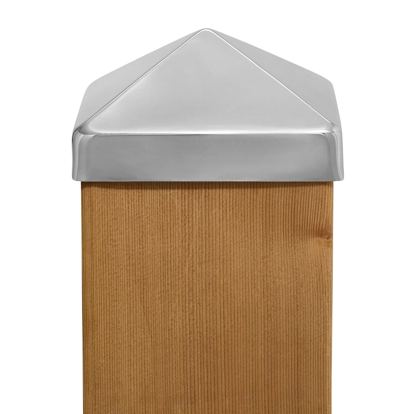 PERMAKAP 6-in x 6-in Pyramid Nautical Grade Polished Stainless Steel Deck Post Cap
