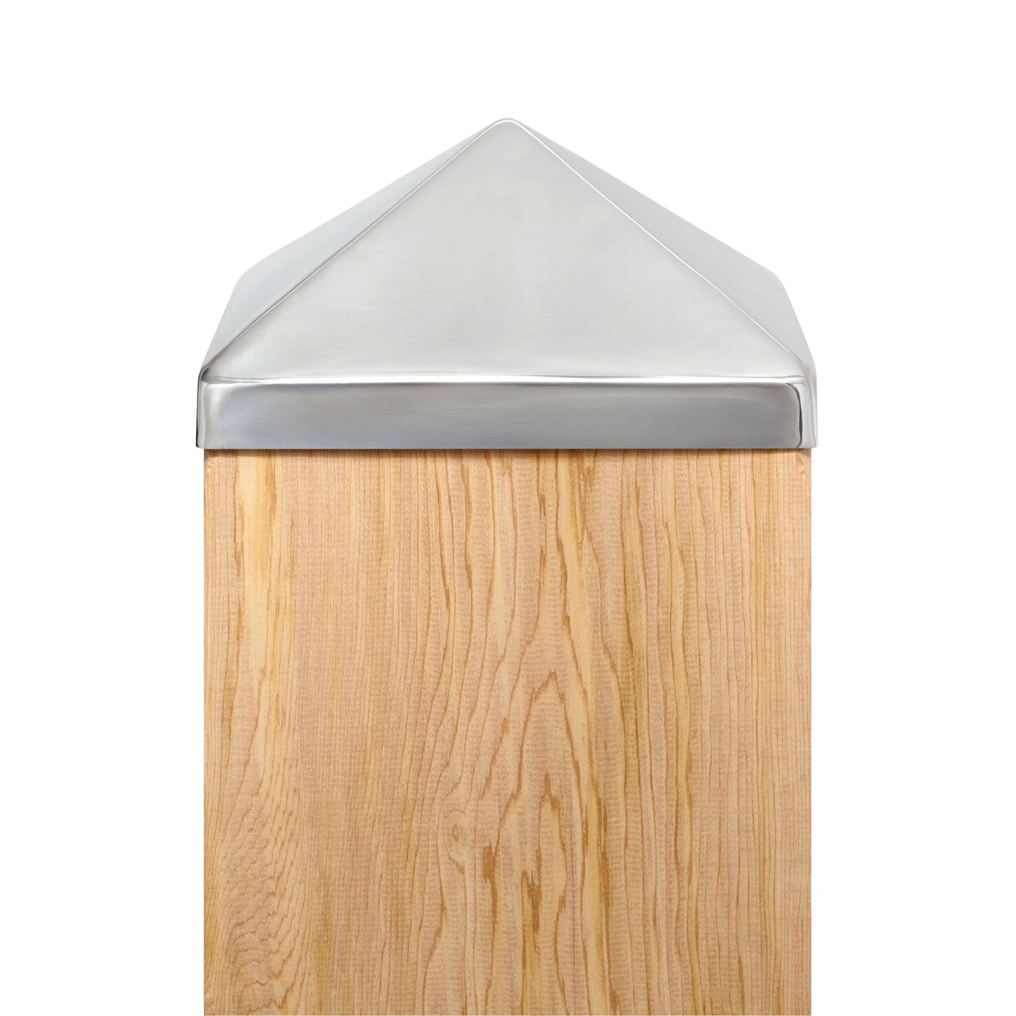 PERMAKAP 8-in x 8-in Pyramid Nautical Grade Polished Stainless Steel Deck Post Cap
