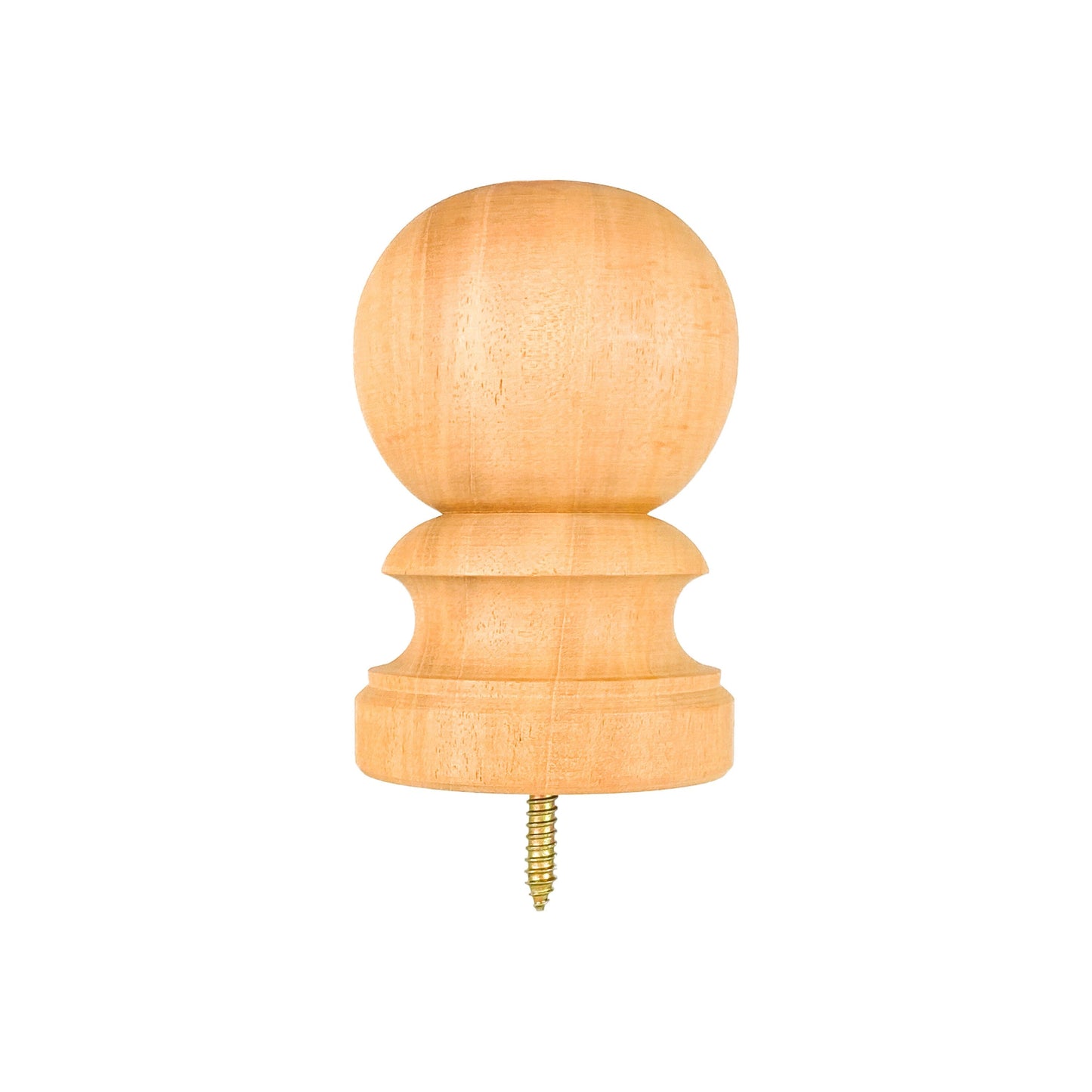 PERMAKAP 4-in x 4-in Globe One-Piece Sanded Wood Mahogany Deck Post Cap