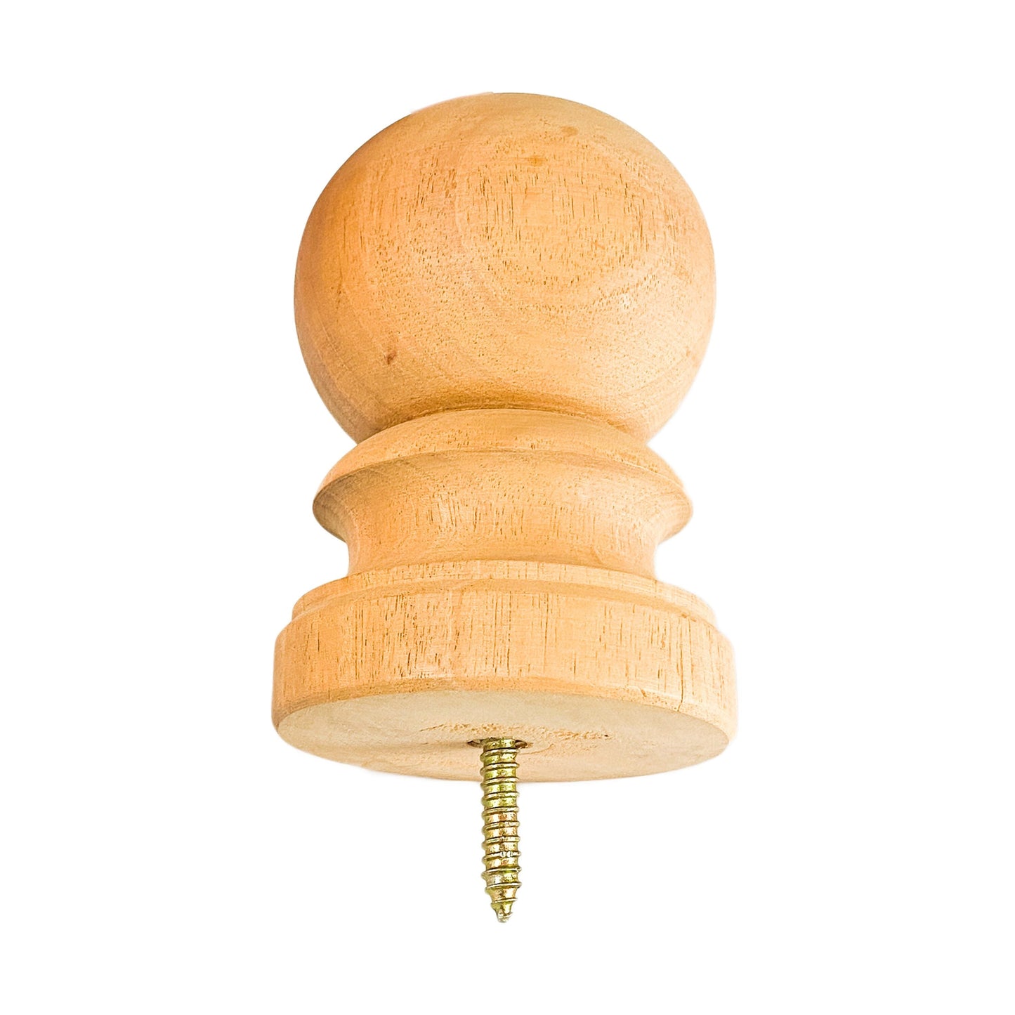 PERMAKAP 4-in x 4-in Globe One-Piece Sanded Wood Mahogany Deck Post Cap