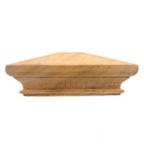 PERMAKAP 4-in x 6-in Pyramid One-Piece Sanded Wood Mahogany Deck Post Cap