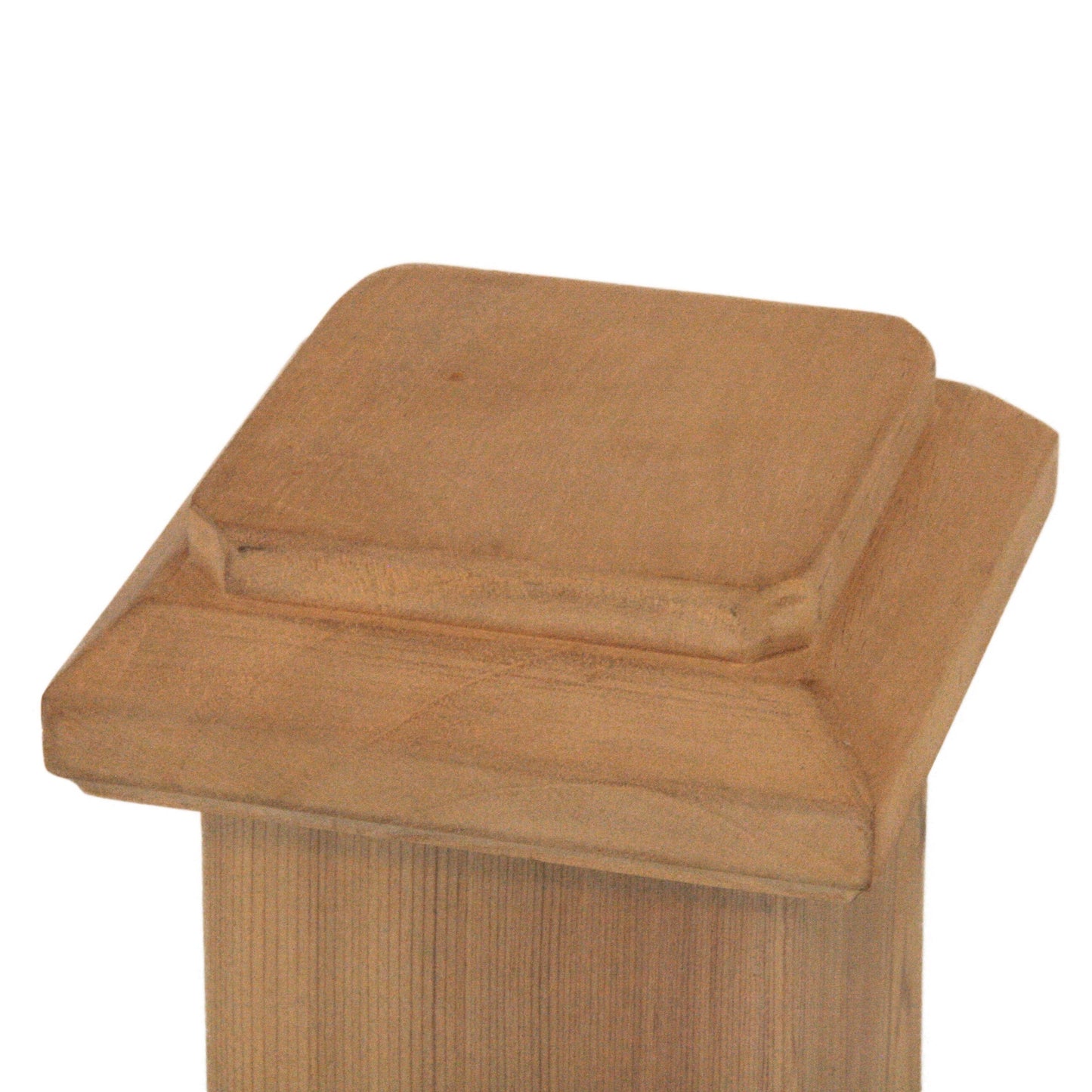 PERMAKAP 4-in x 4-in Traditional One-Piece Sanded Wood Mahogany Deck Post Cap