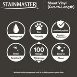 STAINMASTER 12-ft W x Cut-to-Length West Haven Oak Wood Look Low-Gloss Finish Sheet Vinyl