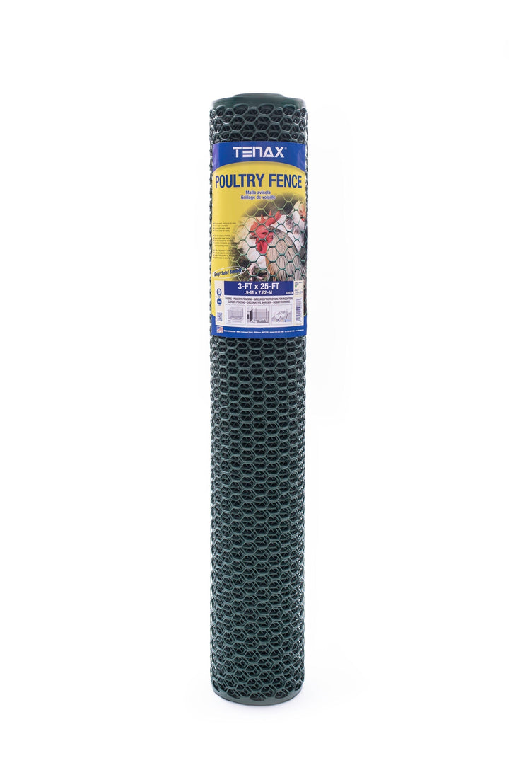 Tenax Green HDPE Chicken Wire Rolled Fencing 25-ft x 3-ft