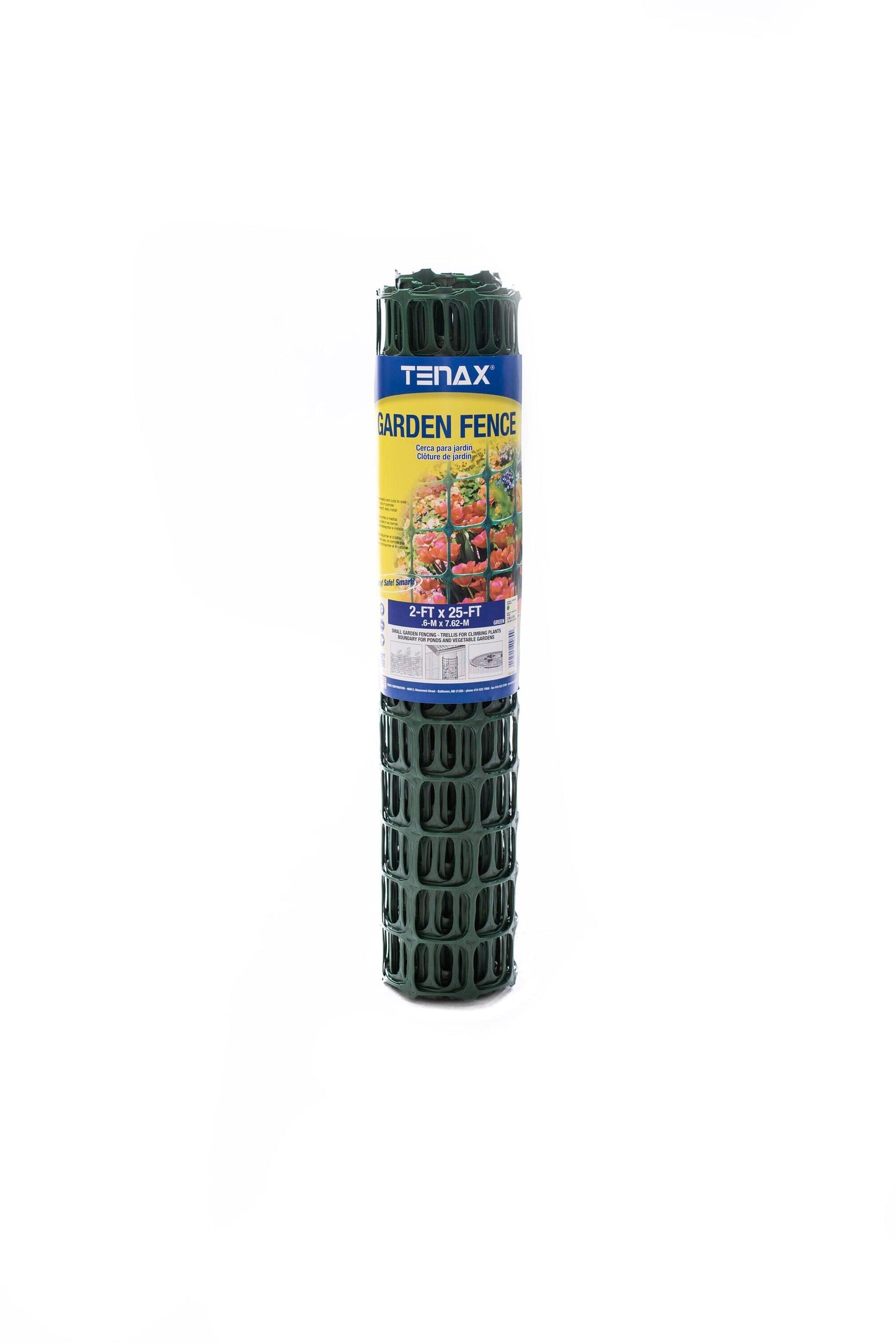 Tenax Green HDPE Extruded Mesh Rolled Fencing 2-in x 2-in - 25 Ft Long