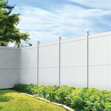 Freedom Bolton 12-ft H x 5-in W White Vinyl Line Fence Post (Unassembled)