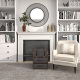 Grayson Lane Blue Upholstered 2 Drawer with Buckle Hinged Top 2-Drawer Accent Chest