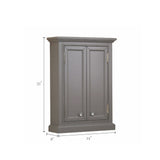 Water Creation Derby 24-in x 33-in x 8-in Grey Bathroom Wall Cabinet