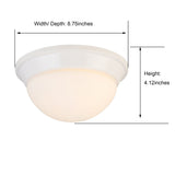 Project Source 8.75-in White Traditional Incandescent Flush Mount Light