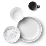 Classic 16-Piece Casual Prairie Garden Gray Glass Dinnerware Set (Service for 4)