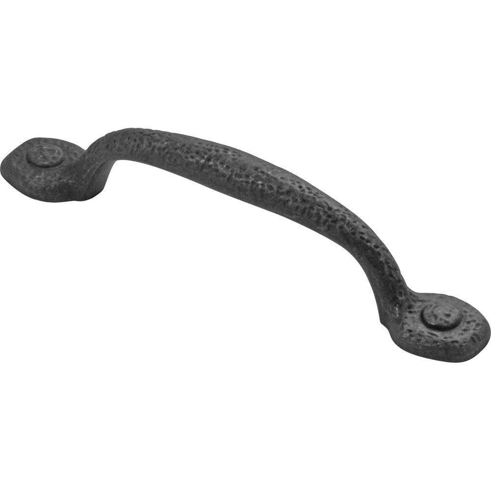 Refined Rustic 3 in. Center-to-Center Black Iron Pull - Super Arbor