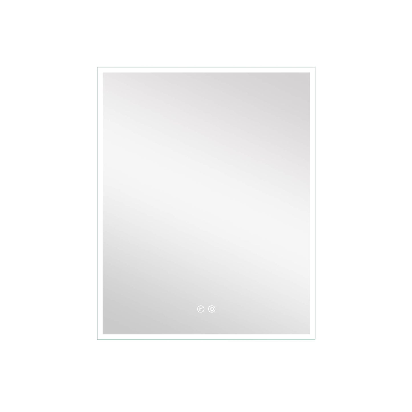 Forclover ST Modern 24-in x 30-in Lighted LED Fog Free Surface/Recessed Mount Sliver Mirrored Soft Close Medicine Cabinet with Outlet