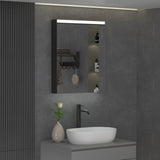 Forclover 24-in x 30-in Lighted LED Surface Mount Aluminum Mirrored Medicine Cabinet