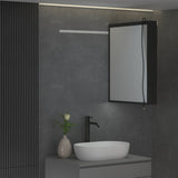 Forclover 24-in x 30-in Lighted LED Surface Mount Aluminum Mirrored Medicine Cabinet