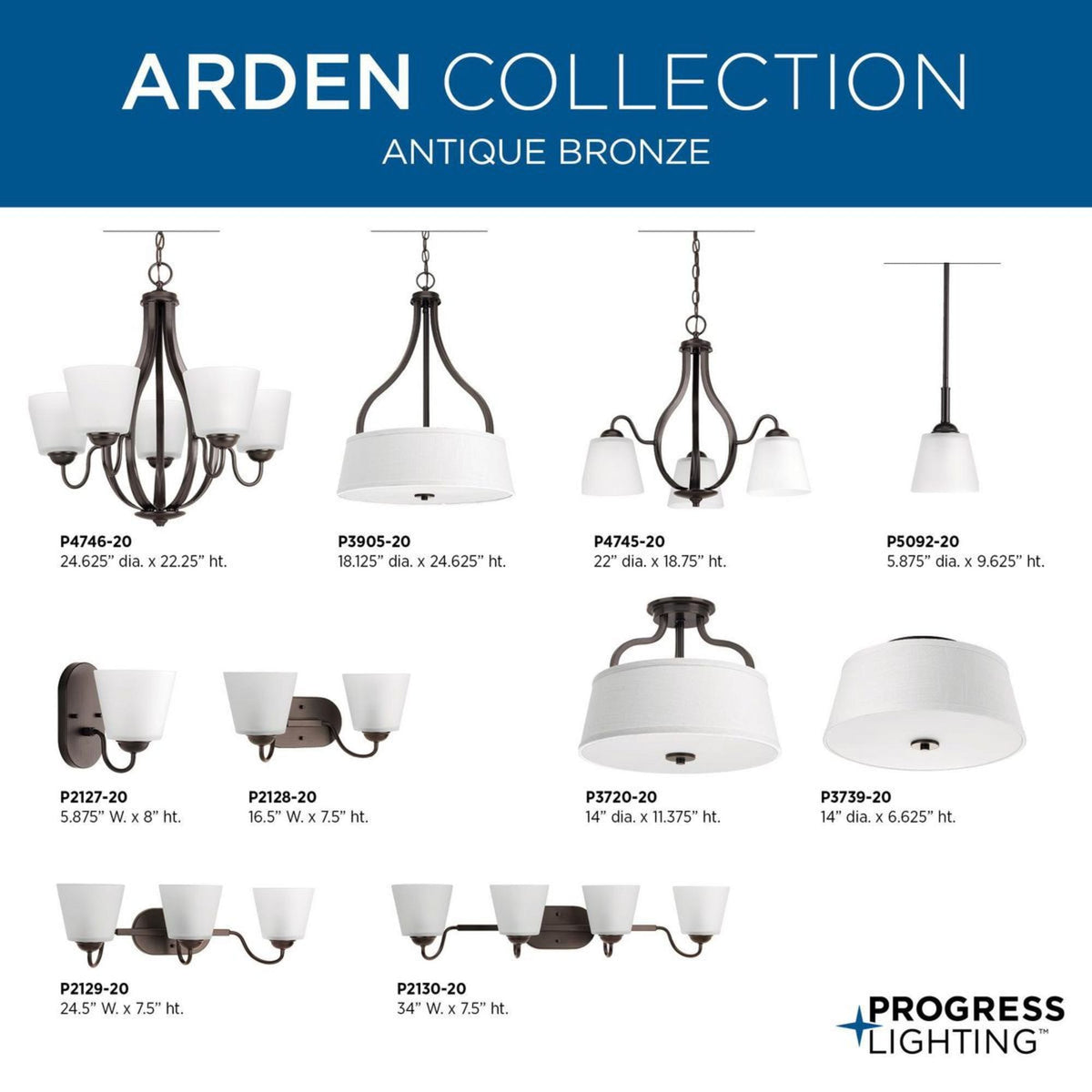 Progress Lighting Arden 3-Light Brushed Nickel Transitional Drum Medium Hanging Pendant Light