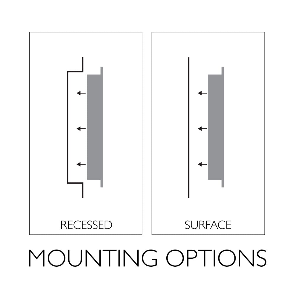 Design House Cyprus 25.1-in x 24.5-in Surface/Recessed Mount Clear Mirrored Medicine Cabinet