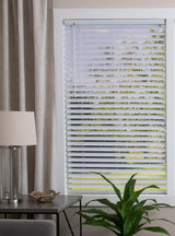Project Source Premium 2-in Slat Width 34-in x 64-in Cordless White Vinyl Room Darkening Plantation Blinds