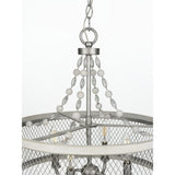 Progress Lighting Austelle 4-Light Gray Farmhouse Chandelier