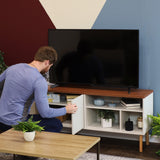 Sunnydaze Decor Off-white Contemporary/Modern Mdf Media Cabinet