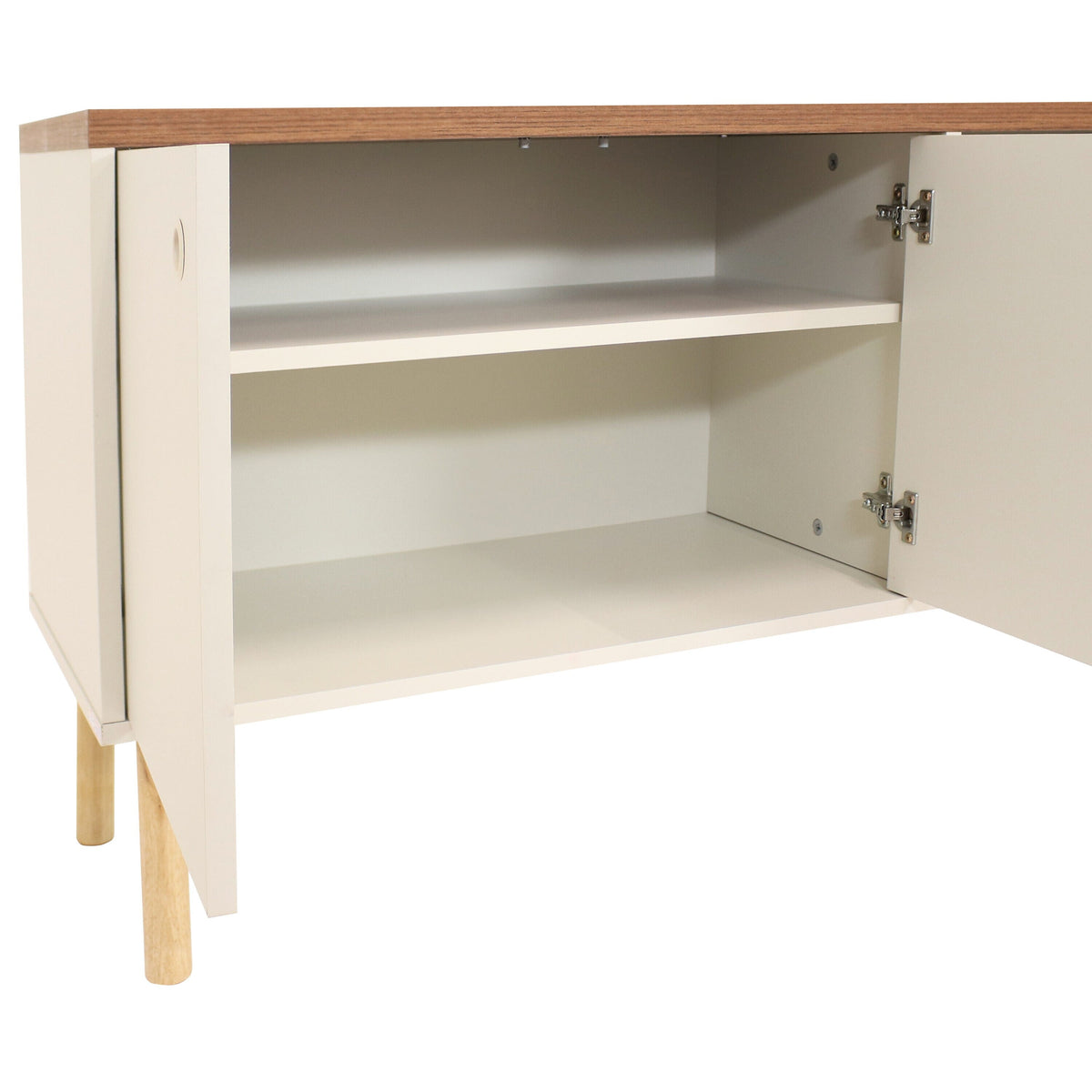 Sunnydaze Decor Off-white Contemporary/Modern Mdf Media Cabinet