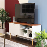 Sunnydaze Decor Off-white Contemporary/Modern Mdf Media Cabinet