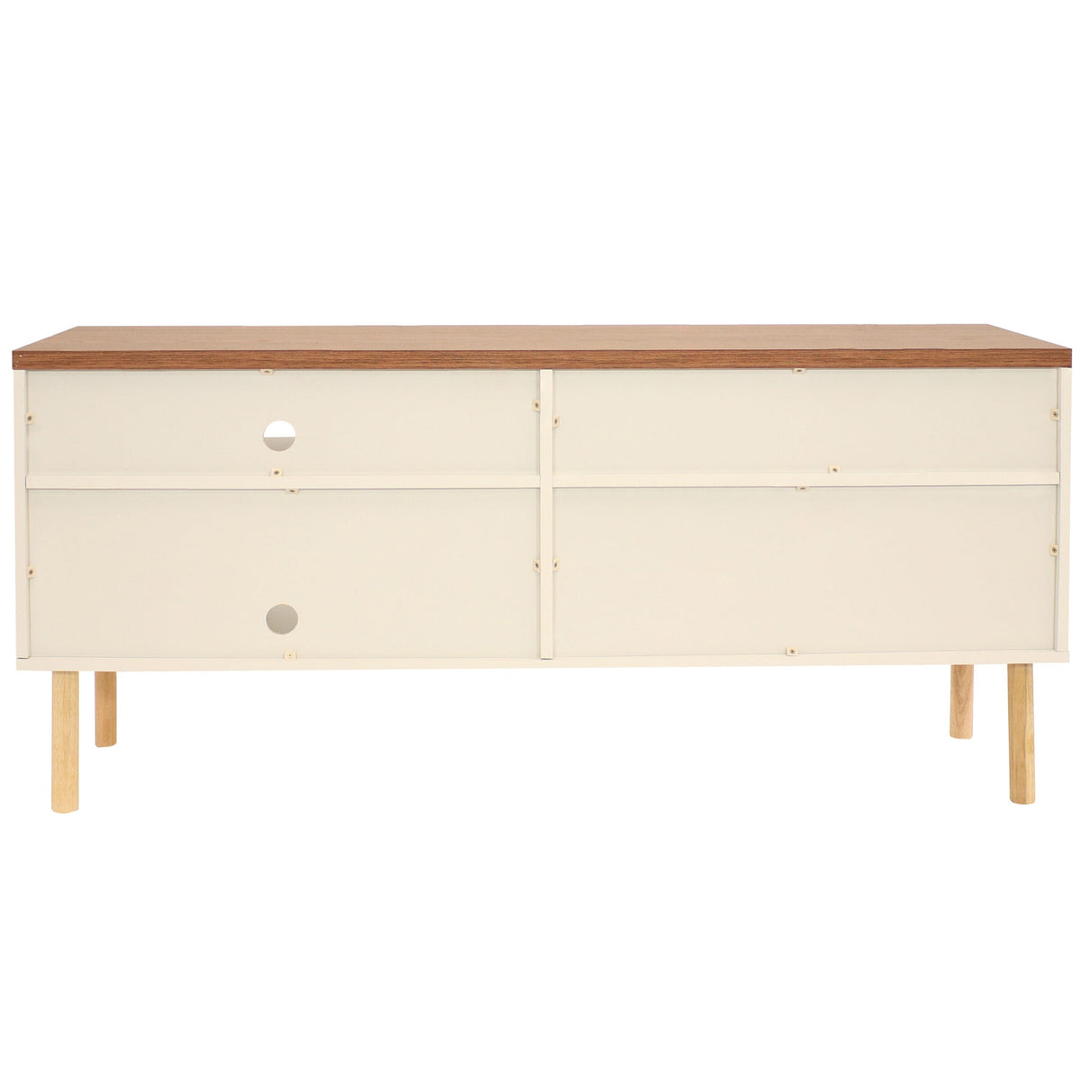 Sunnydaze Decor Off-white Contemporary/Modern Mdf Media Cabinet