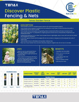 Tenax Green HDPE Extruded Mesh Rolled Fencing - 50' x 4', Safe and Durable Garden Solution