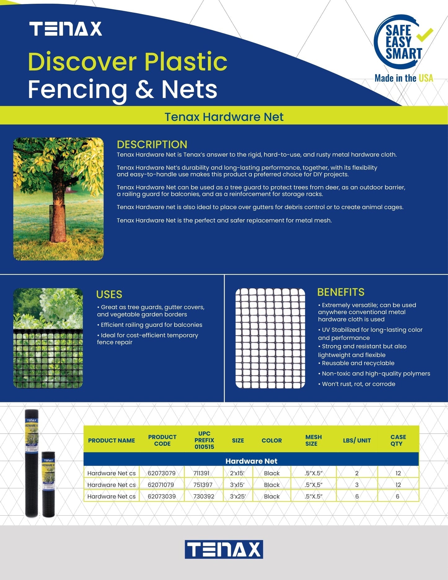 Tenax 15-ft x 3-ft Black Hdpe Extruded Mesh Rolled Fencing with Mesh Size 3/4-in x 1-in