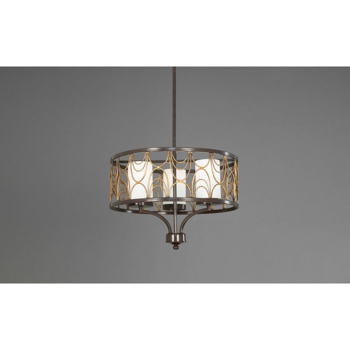 Progress Lighting Cirrine 3-Light Antique Bronze Transitional Chandelier