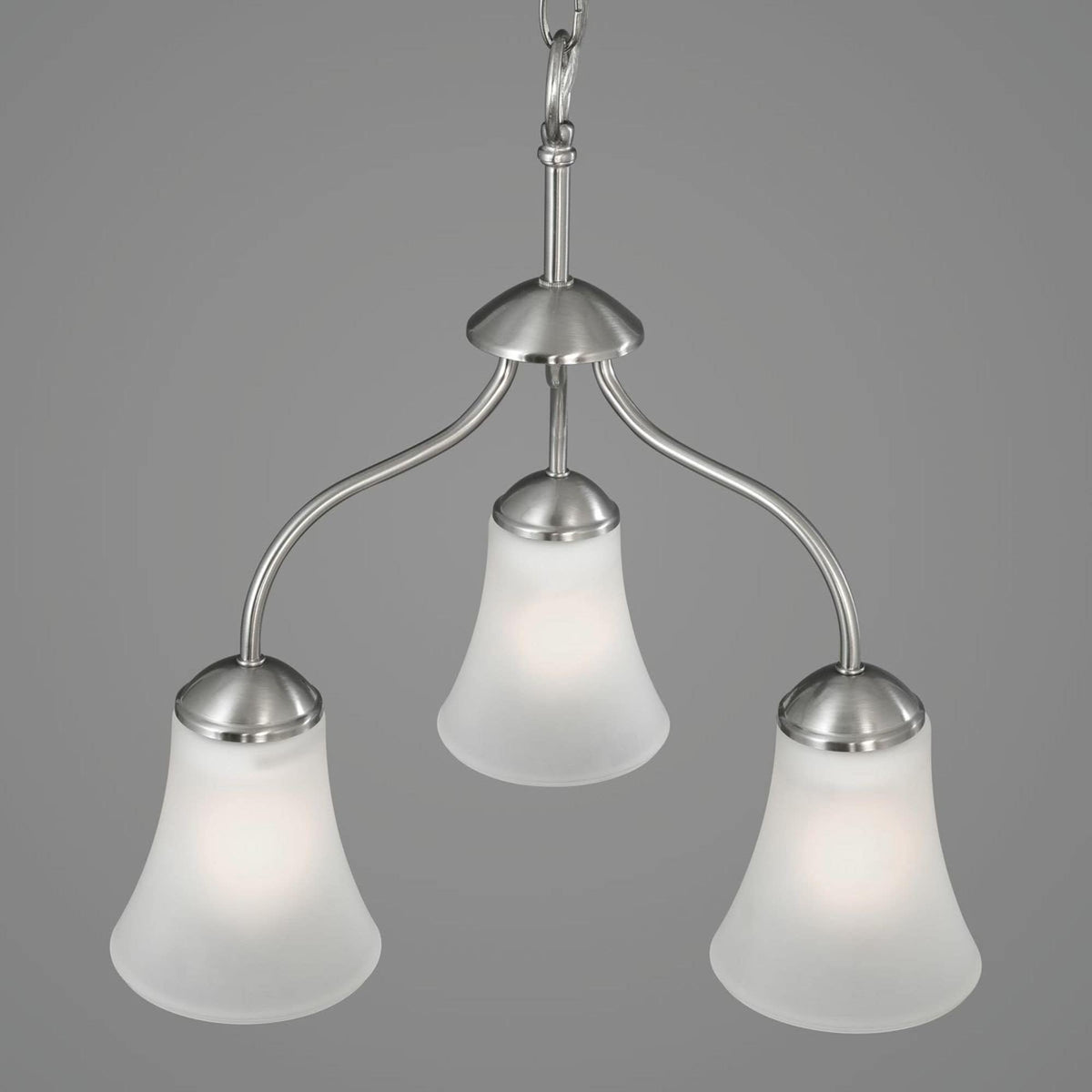 Progress Lighting Classic 3-Light Brushed Nickel Traditional Chandelier